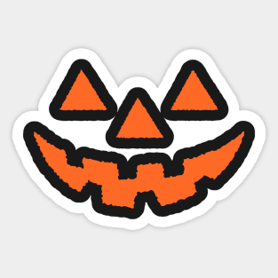 Jack O' Lantern Pumpkin Face ORANGE Halloween Costume TShirt Sticker